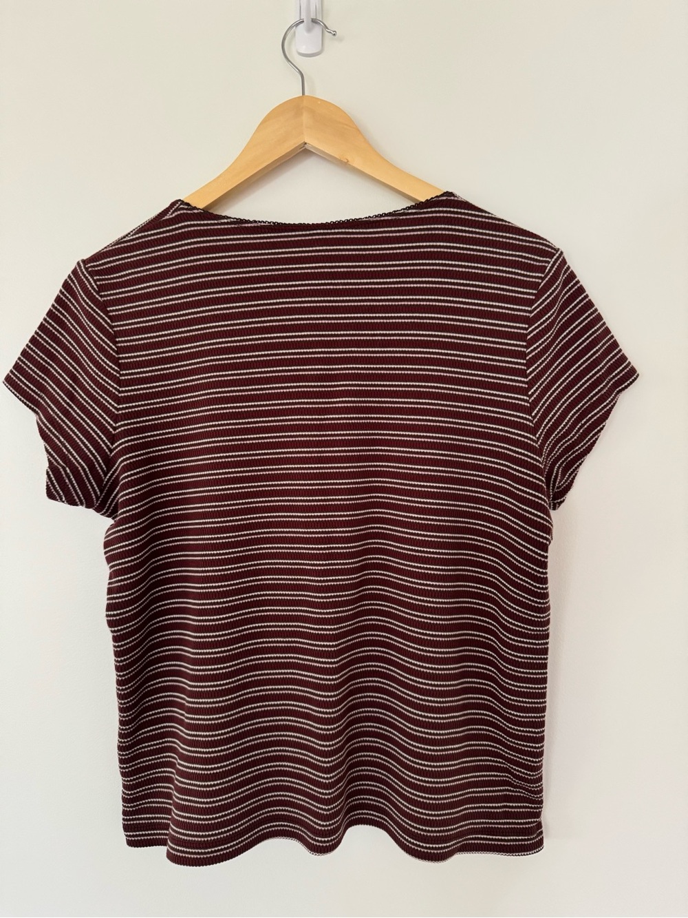 Vintage Burgundy Stripe Short-Sleeve Tee - Picture 2 of 3